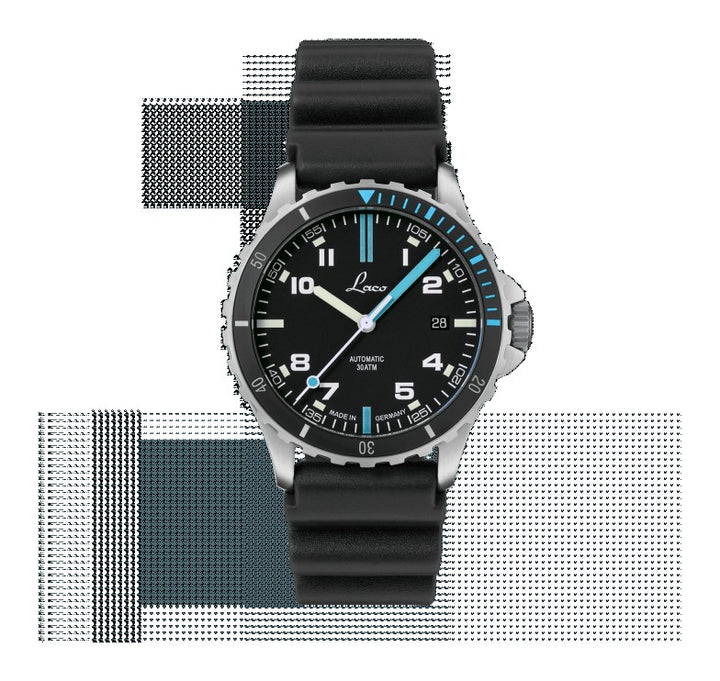 Atlantik 39 Black Rubber Black Dial