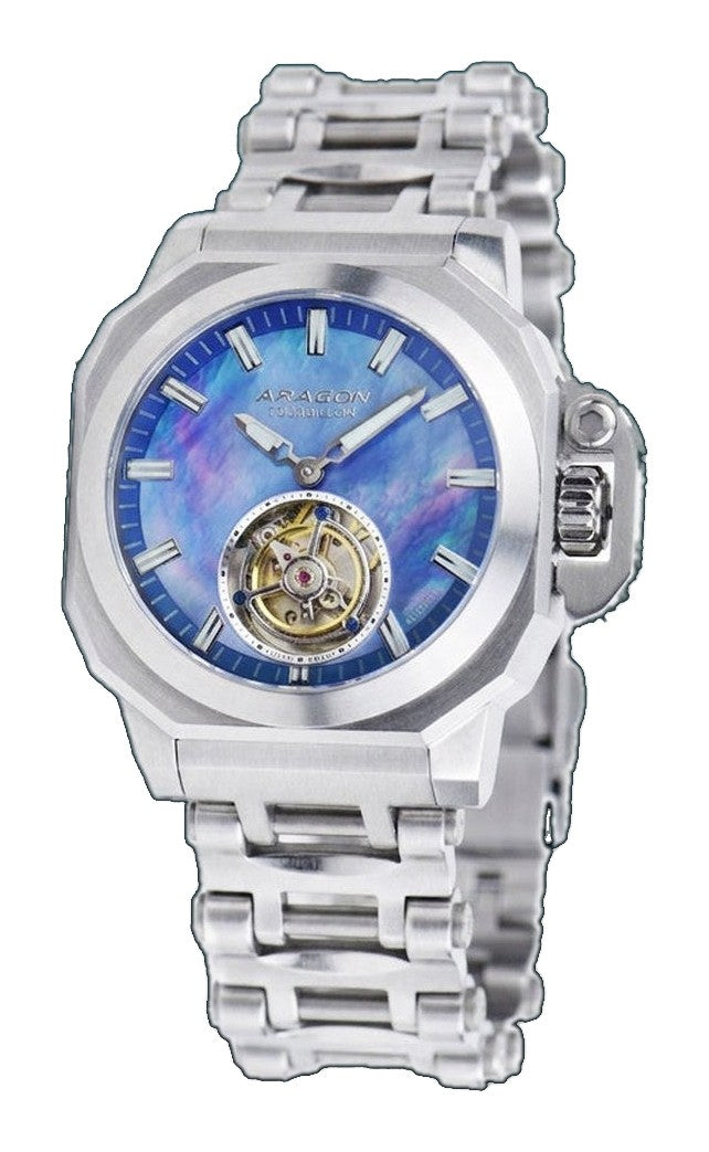 Millipede Max Tourbillon 48mm LE Blue Mother of Peal Dial
