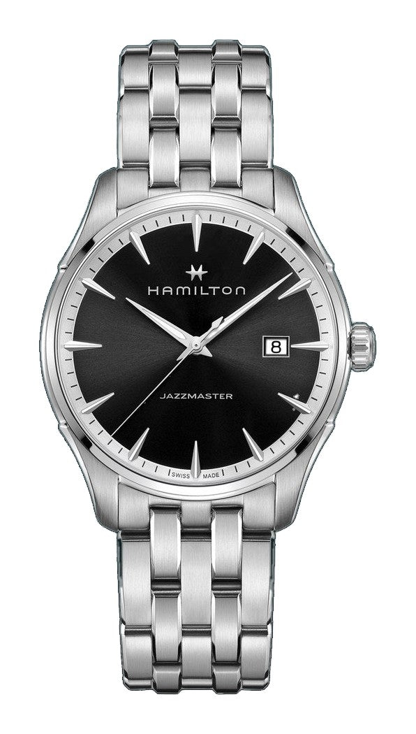 JAZZMASTER Silver/SS Black Dial