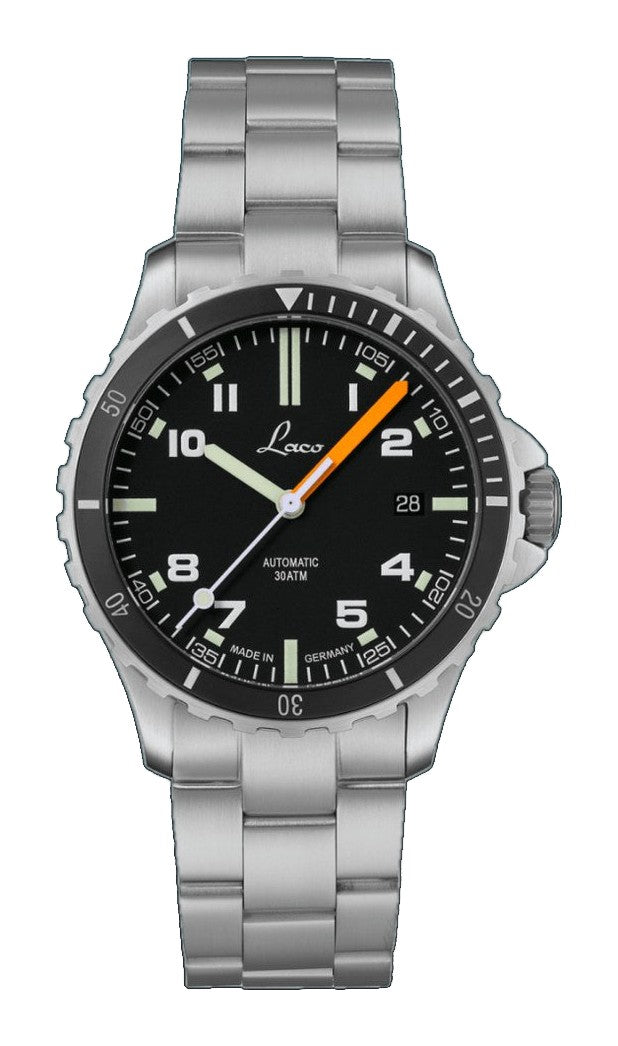 Himalaya 39.MB Stainless Bracelet Black Dial