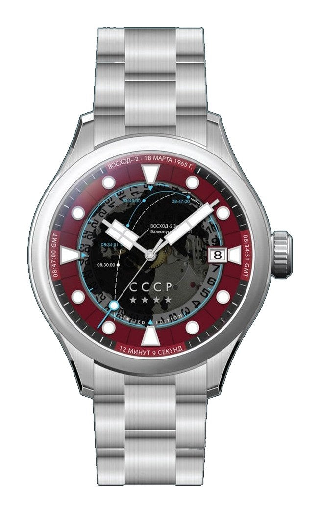 SPACE LEONOV RED / STAINLESS STEEL | Red Dial