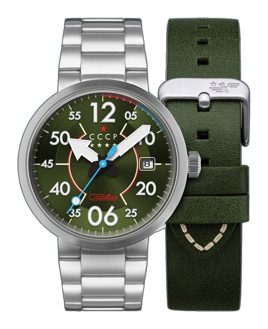 Proton Automatic Silver / Green Green Dial