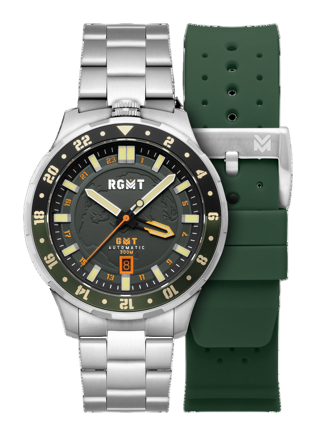 GLOBEMASTER GMT AUTOMATIC Green / Stainless Steel | Green Dial