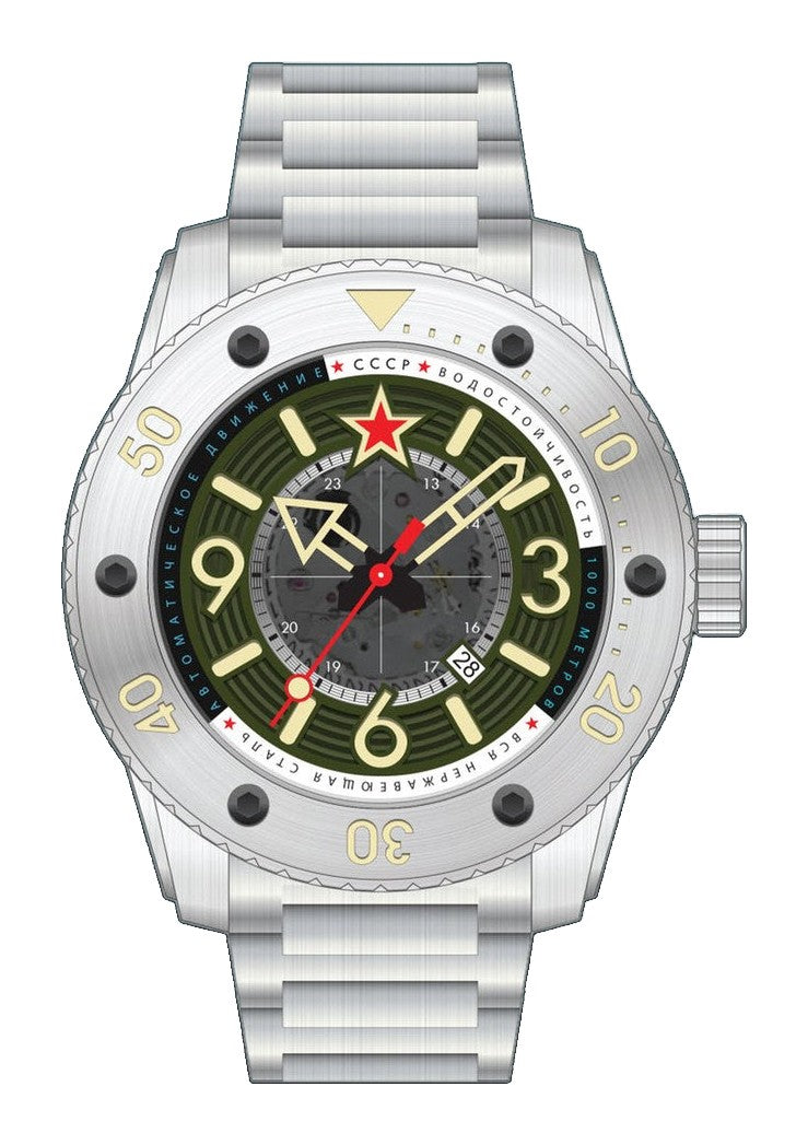 Barrakuda Limited Edition Silver / Green Green Dial