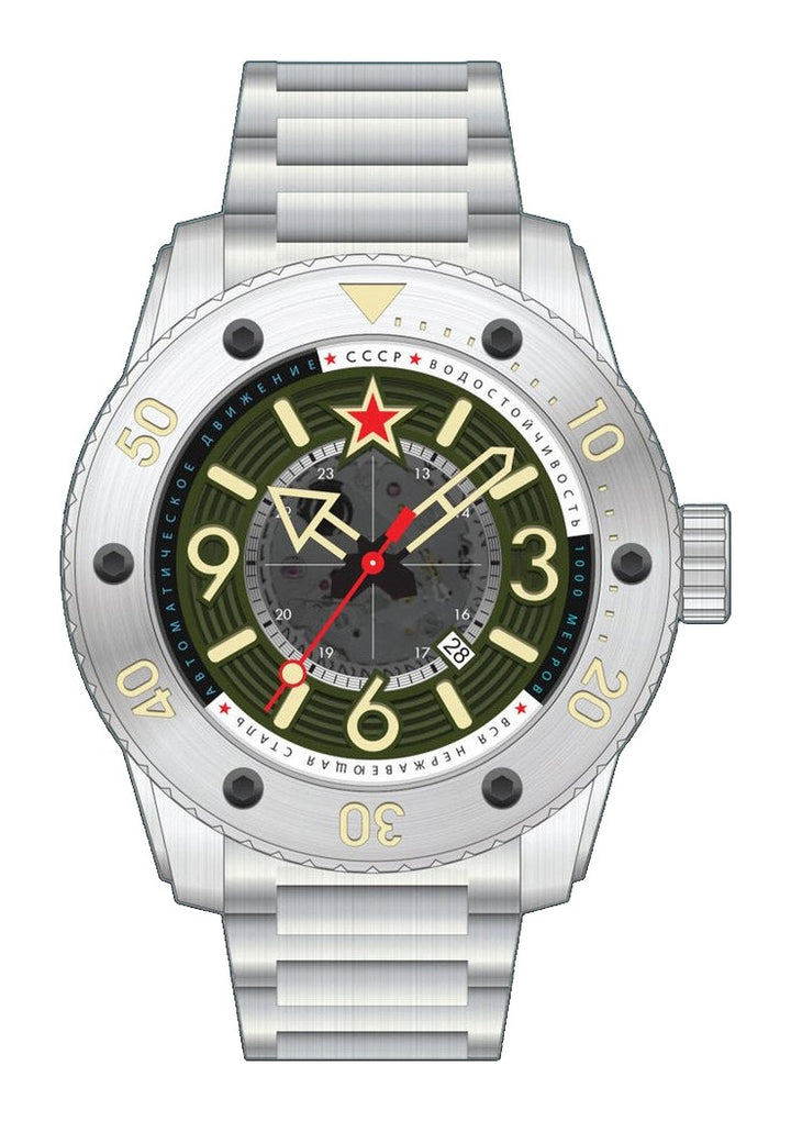 Barrakuda Limited Edition Silver / Green Green Dial
