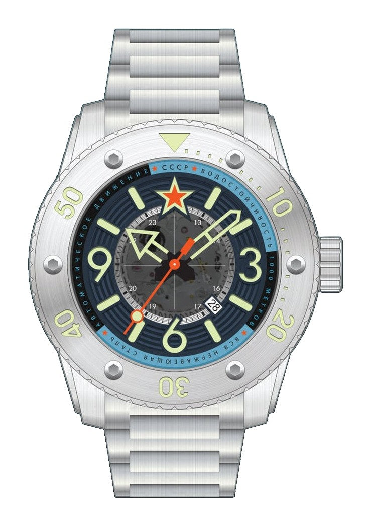 Barrakuda Limited Edition Silver / Blue Dial / Lt Blue Blue Dial