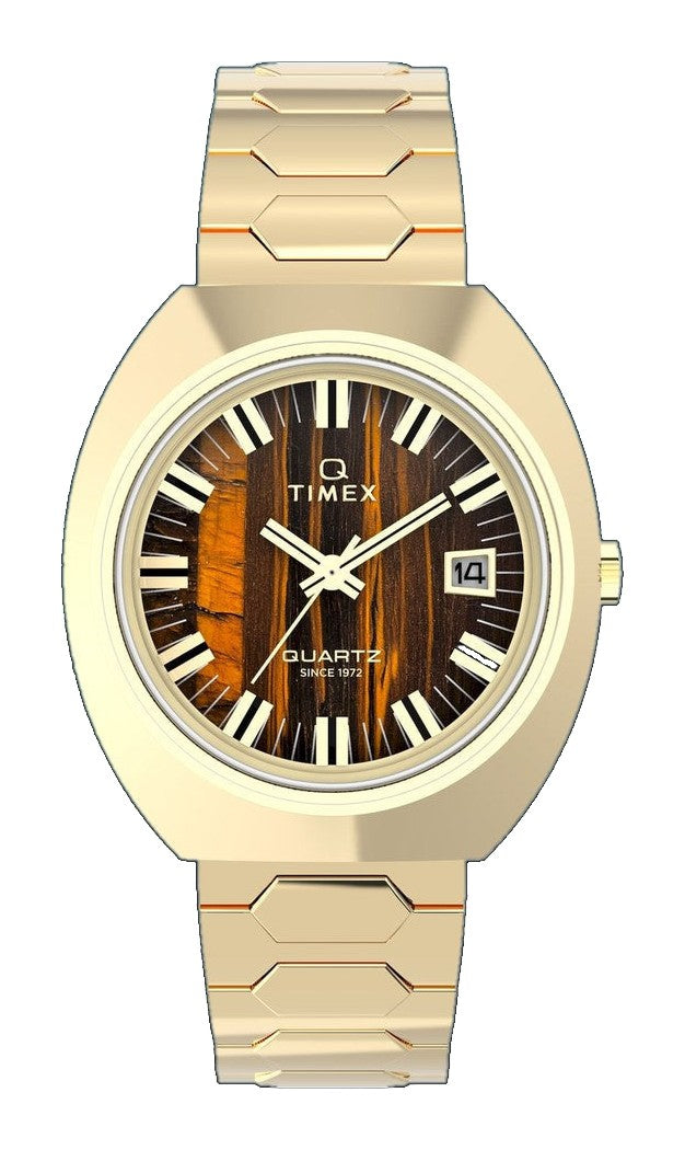 Q TIMEX Brown Dial