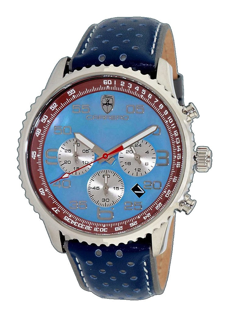 Aureum SILVERTONE/WHITE-BROWN Blue Dial
