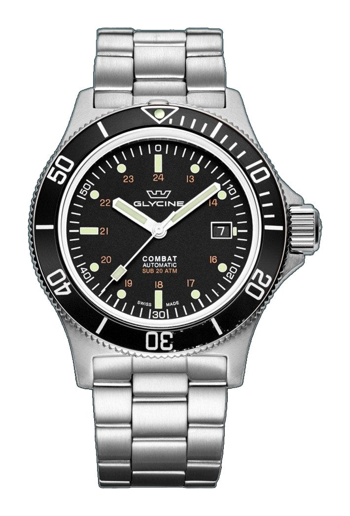 Combat Sub 42mm / Black / Silver Black Dial