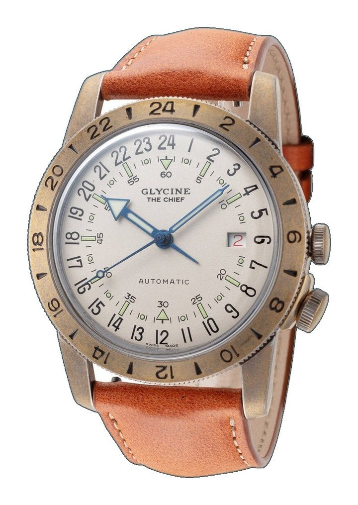 Airman The Chief Purist 40mm / Silver / Light Brown Silver Dial
