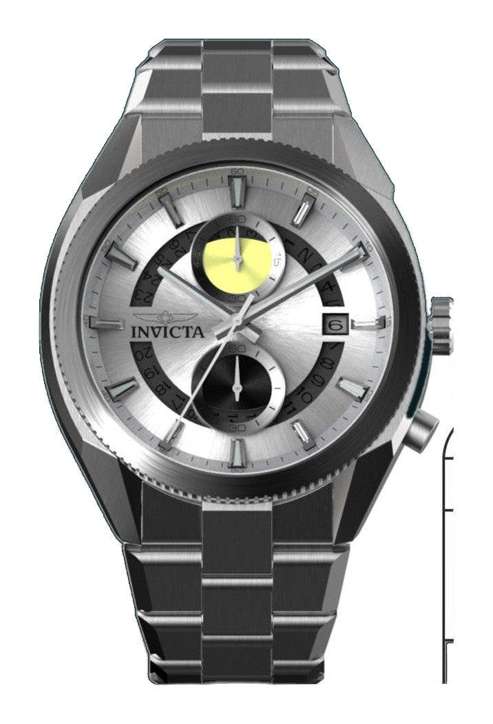 Speedway 45mm / Silver / Silver Silver Dial