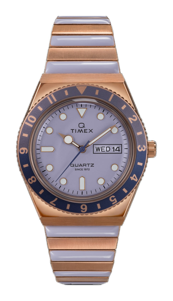 Q QUARTZ Purple Dial