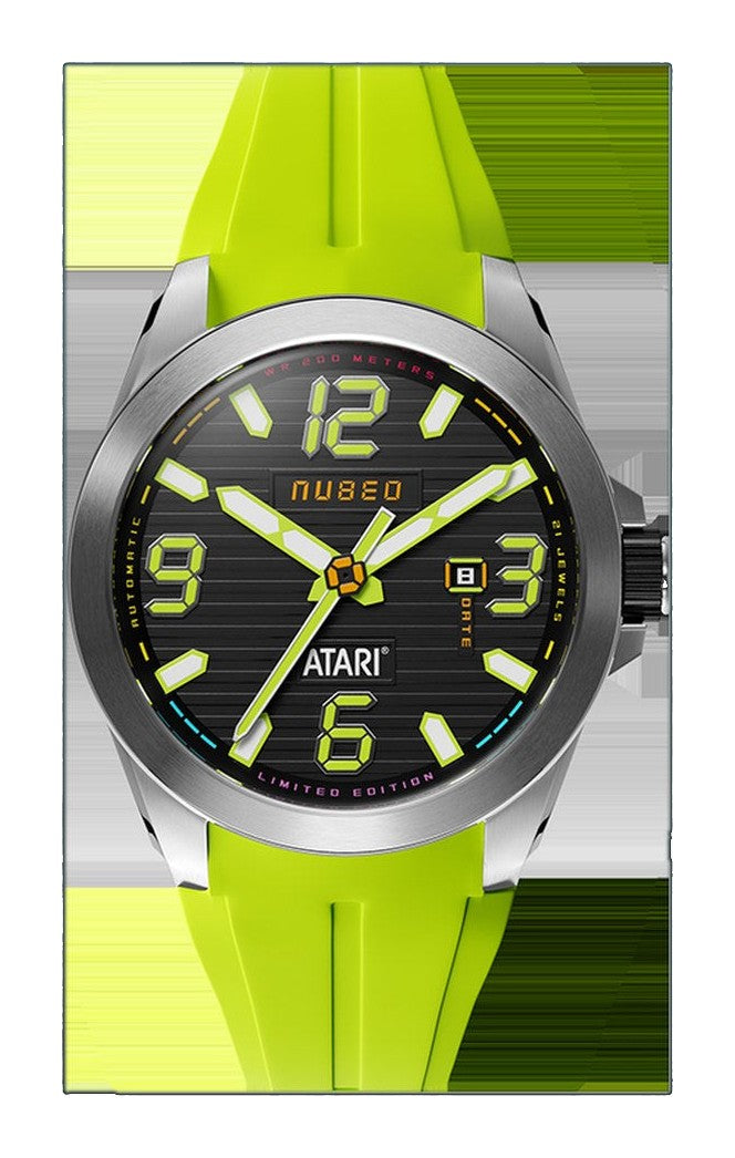 Torrent Automatic Atari Rainbow Limited Edition Black / Green Rubber Black Dial