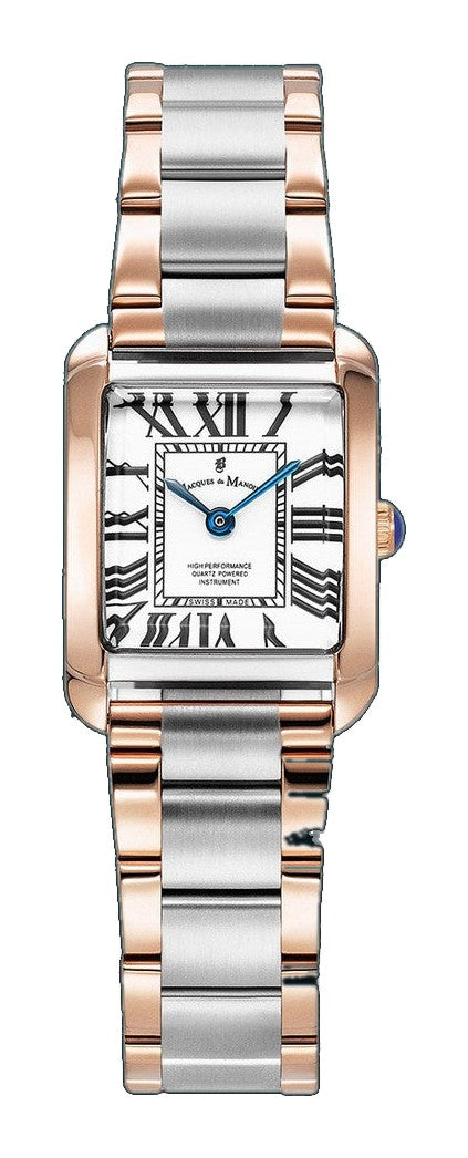 Emily Bicolor Rose & Silver White Dial