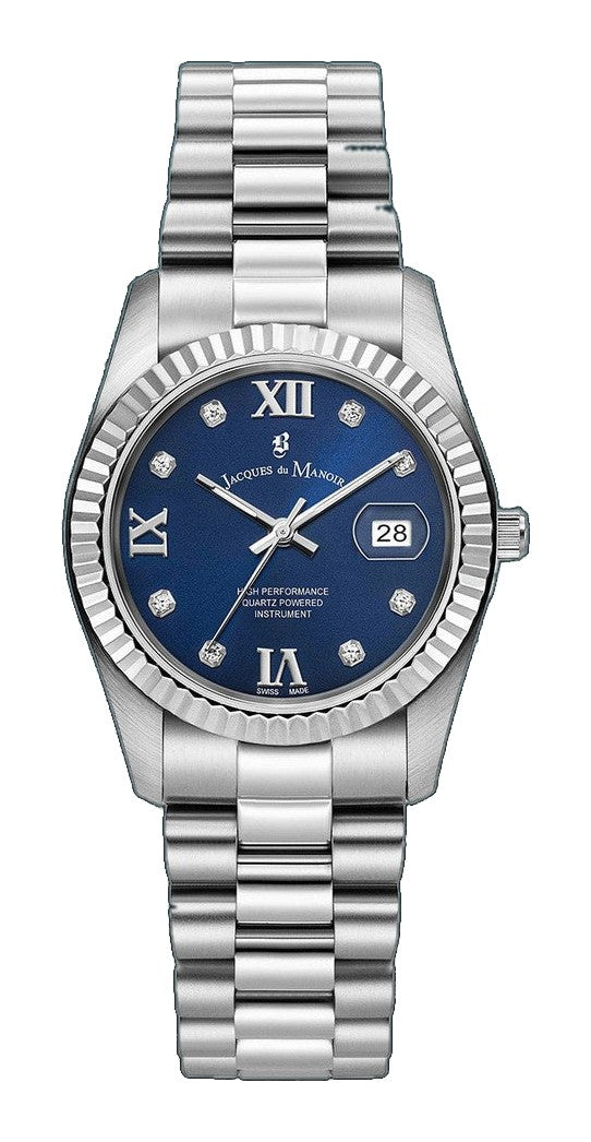 Inspiration Roman II Blue dial, stainless steel bracelet Blue Dial