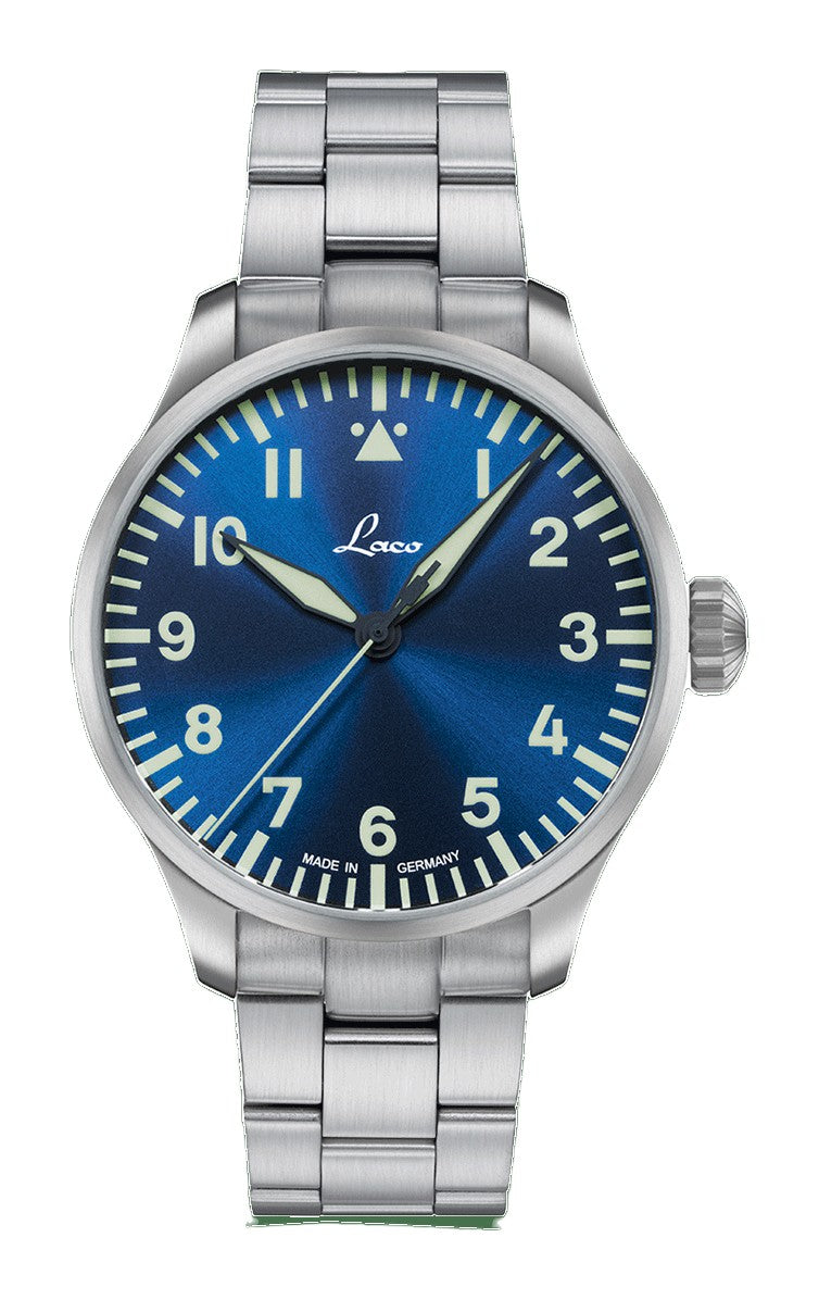 Augsburg Blaue Stunde 42 MB metal strap Blue Dial