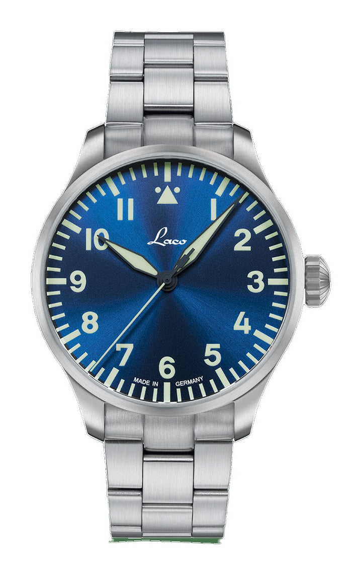 Augsburg Blaue Stunde 42 MB metal strap Blue Dial