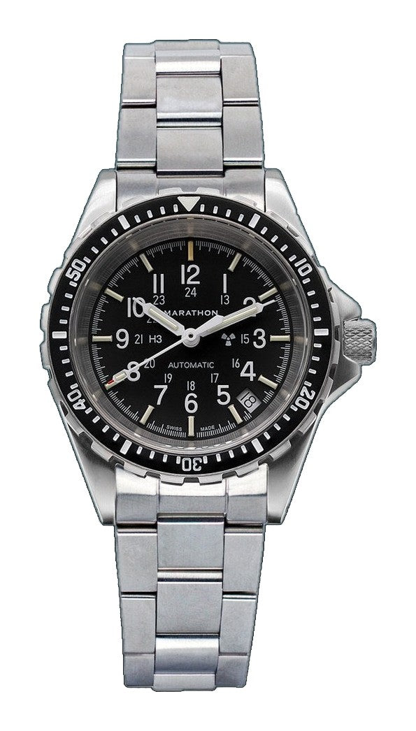 Divers Auto Medium Search and Rescue Black NGM/Steel Bracelet Matte Black Dial
