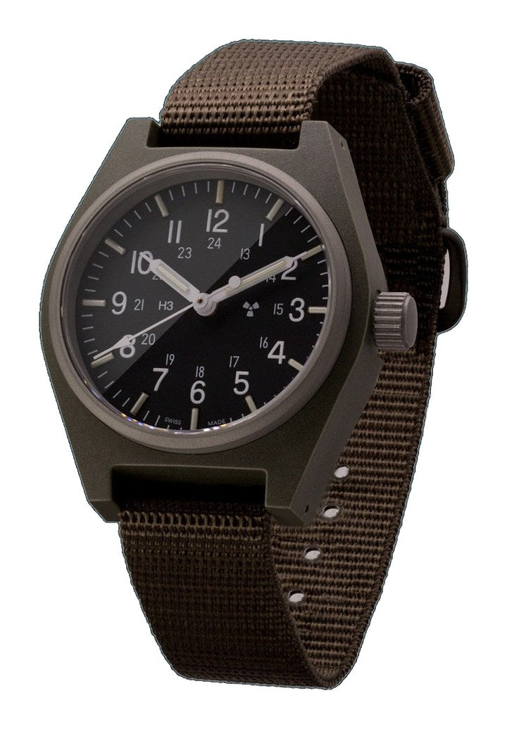 General Purpose Quartz Black Sterile/Nylon Matte Black Dial