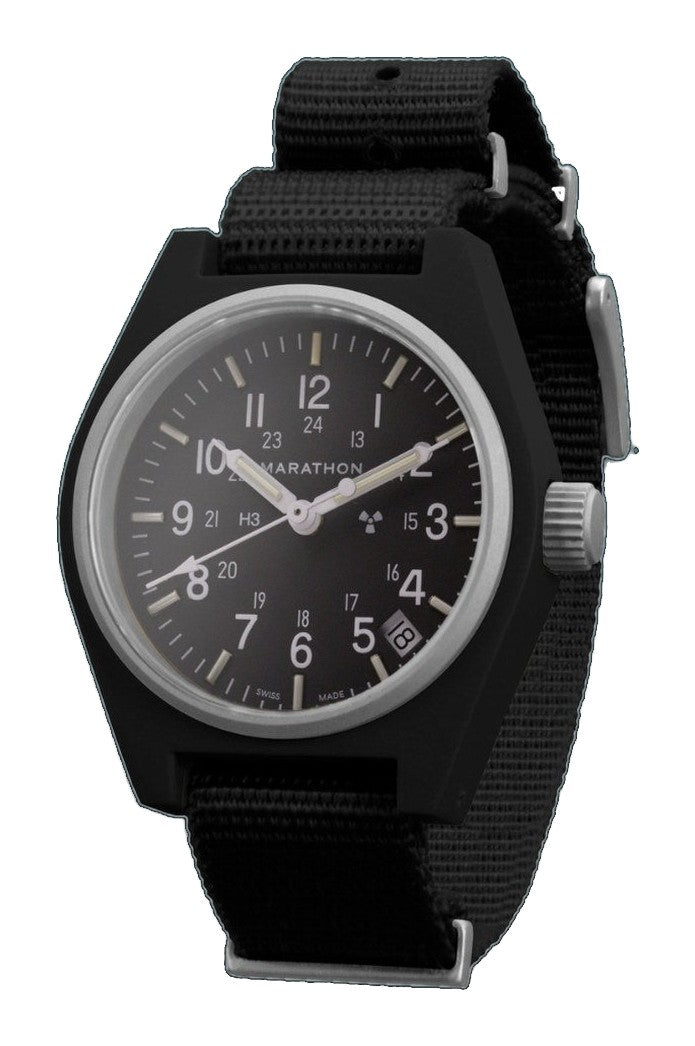 General Purpose Quartz Black US Gov/Nylon Matte Black Dial