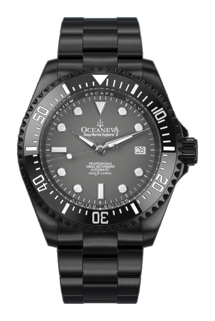 Deep Marine Explorer II Swiss Automatic  Black Bezel – Gunmetal Dial
