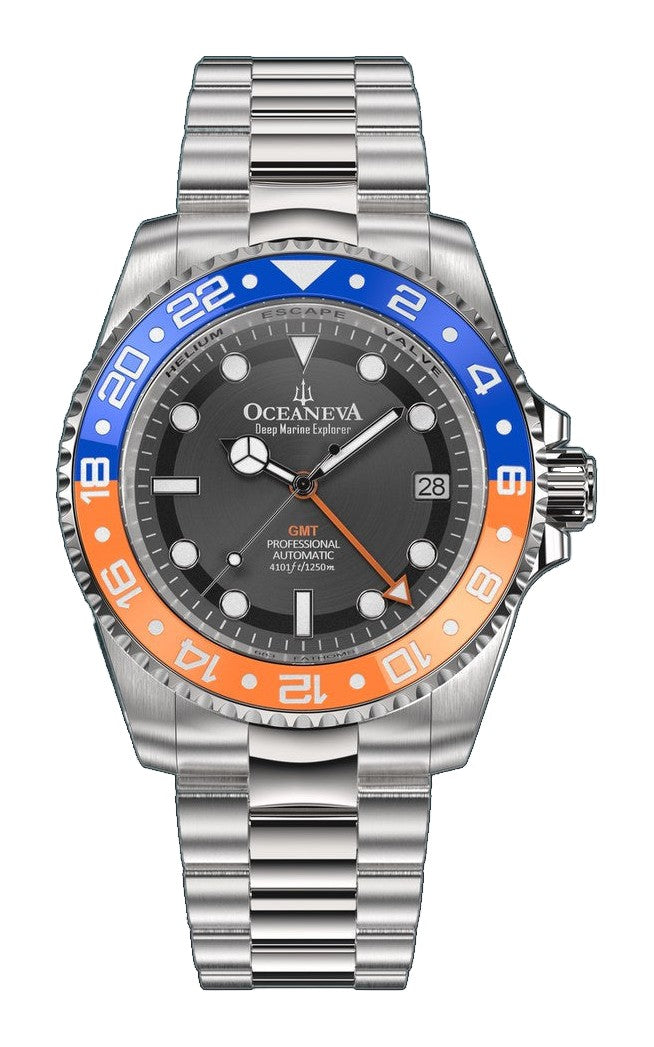 Deep Marine Explorer II Black/Orange Bezel| Black Dial