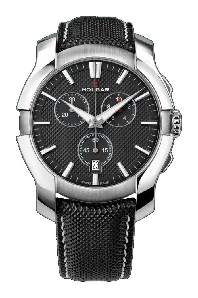 Black & Silver Chronograph 44mm | Black Dial