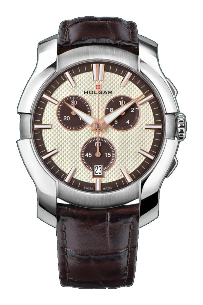 Beige & Gold Chronograph 44mm | Beige Dial