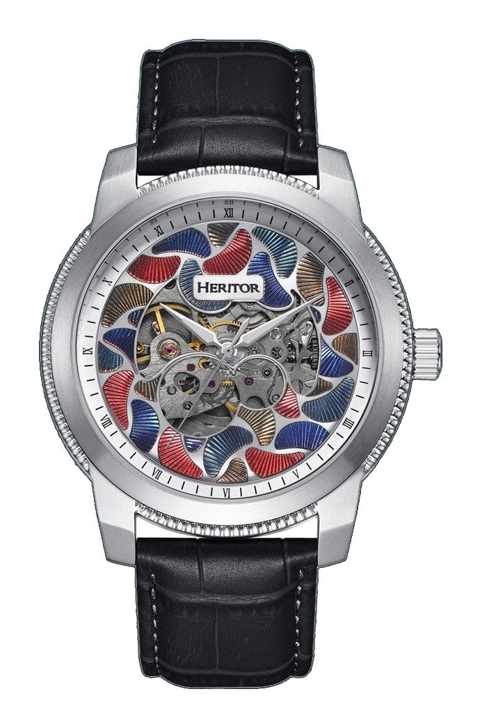 Emmanuel Semi Skeleton Custom Dial Black/Silver MULTICOLOR Dial