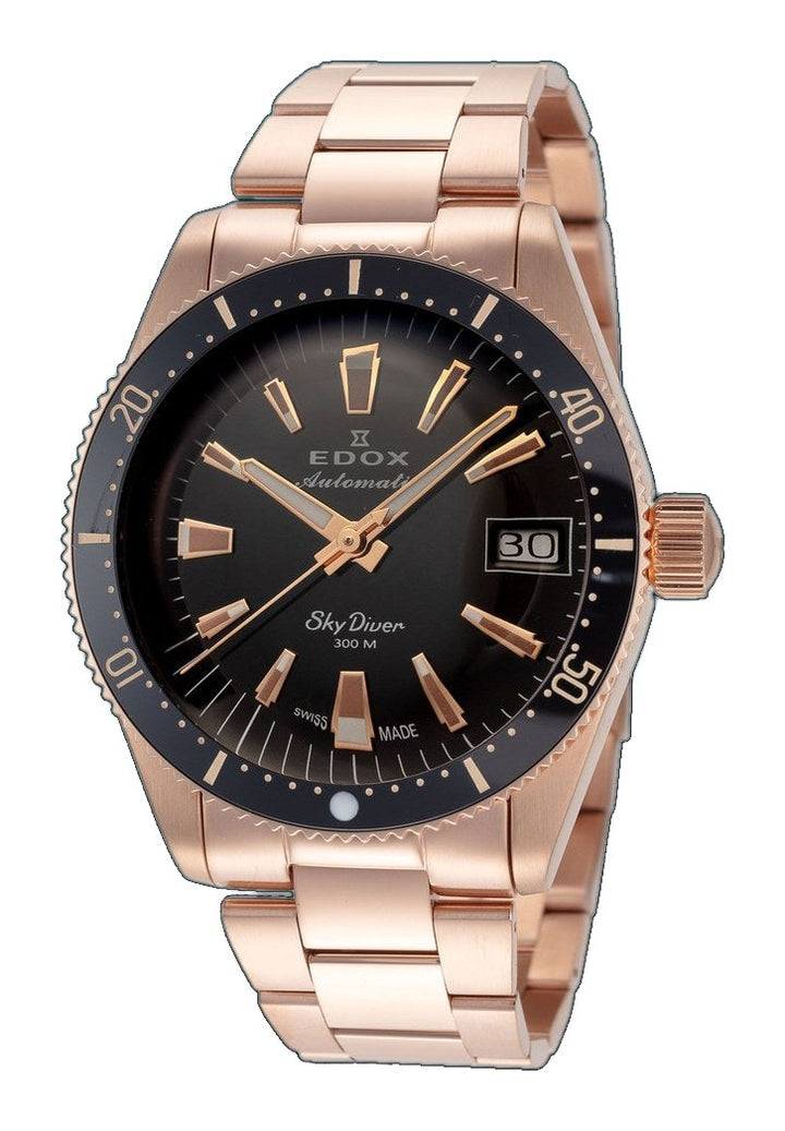 SkyDiver 38mm / Black / Rose Gold | Black Dial