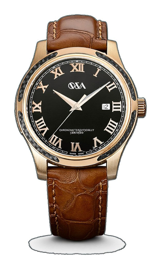Bronze Brown / Leather | Black Dial