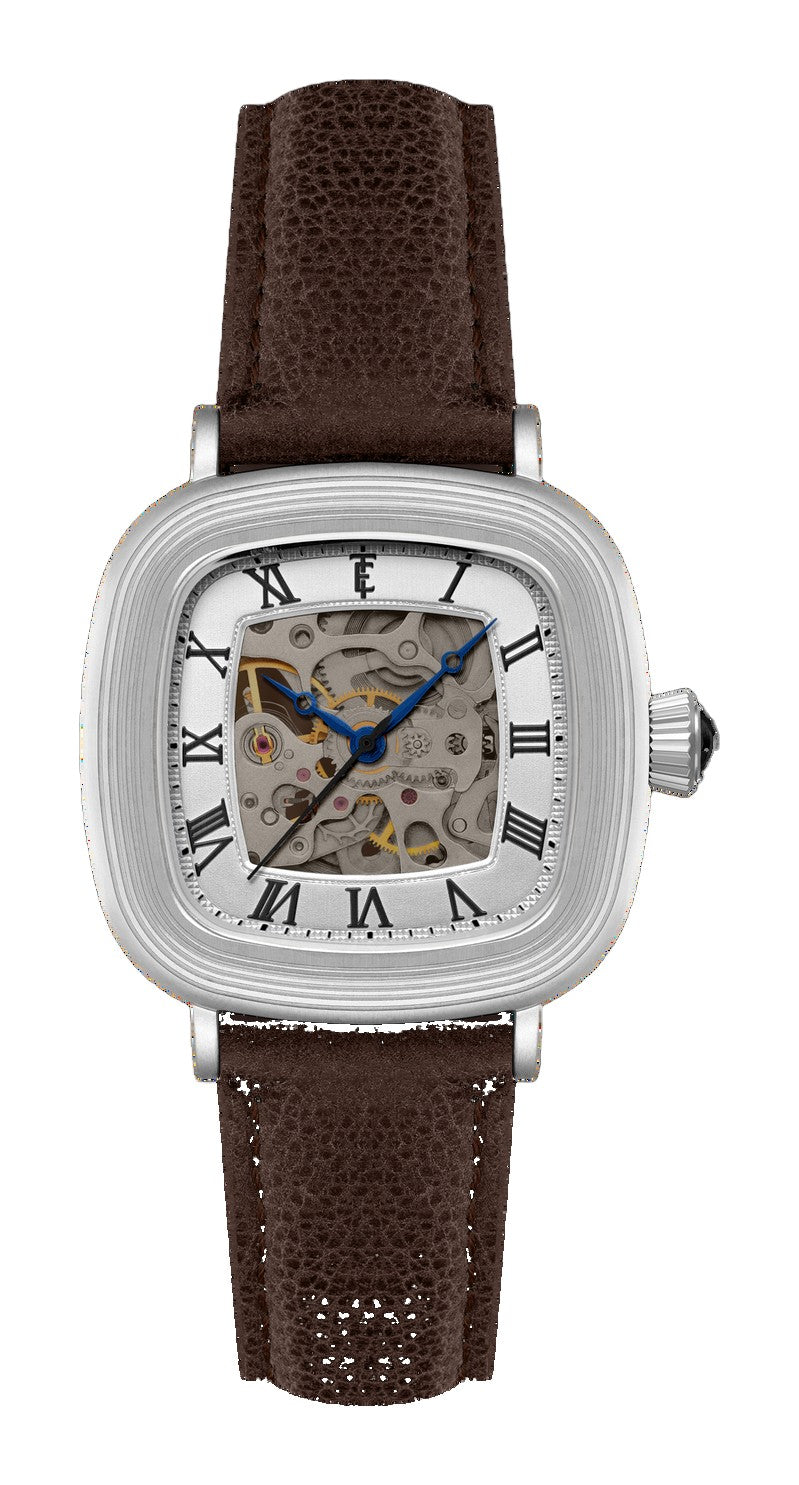 Heritage Chester Skeleton Automatic White / Genuine Leather | White Dial
