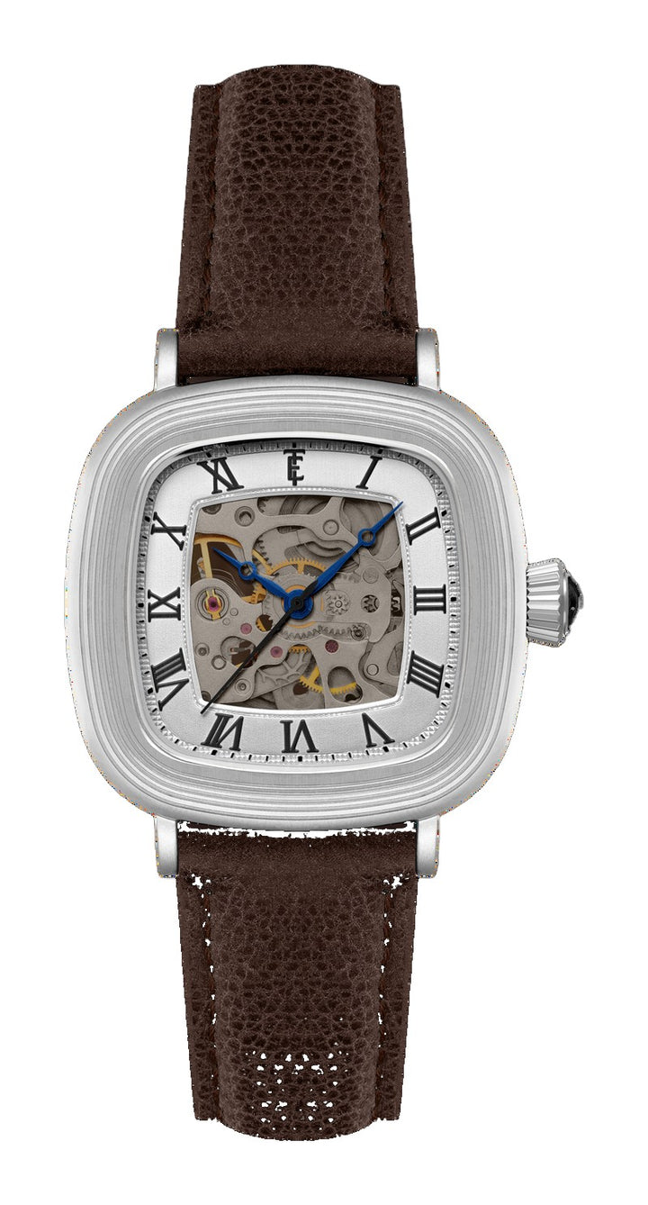 Heritage Chester Skeleton Automatic White / Genuine Leather | White Dial