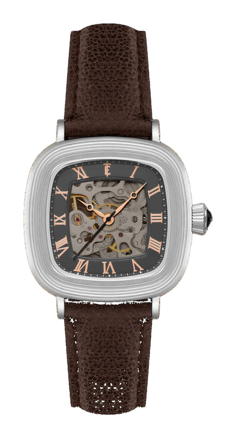 Heritage Chester Skeleton Automatic Grey / Genuine Leather | Grey Dial