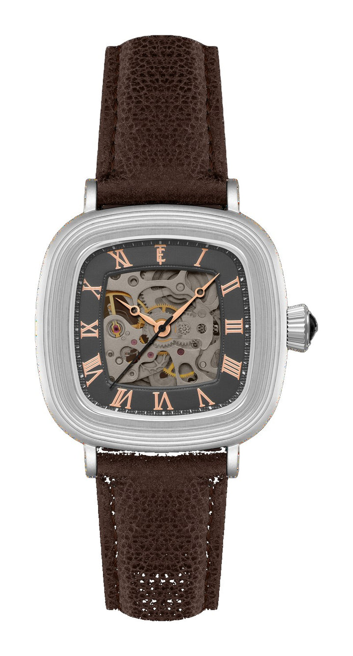 Heritage Chester Skeleton Automatic Grey / Genuine Leather | Grey Dial