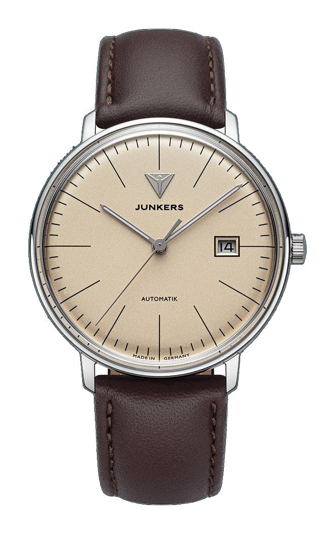 Bauhaus Automatic Leather / Beige | Beige Dial