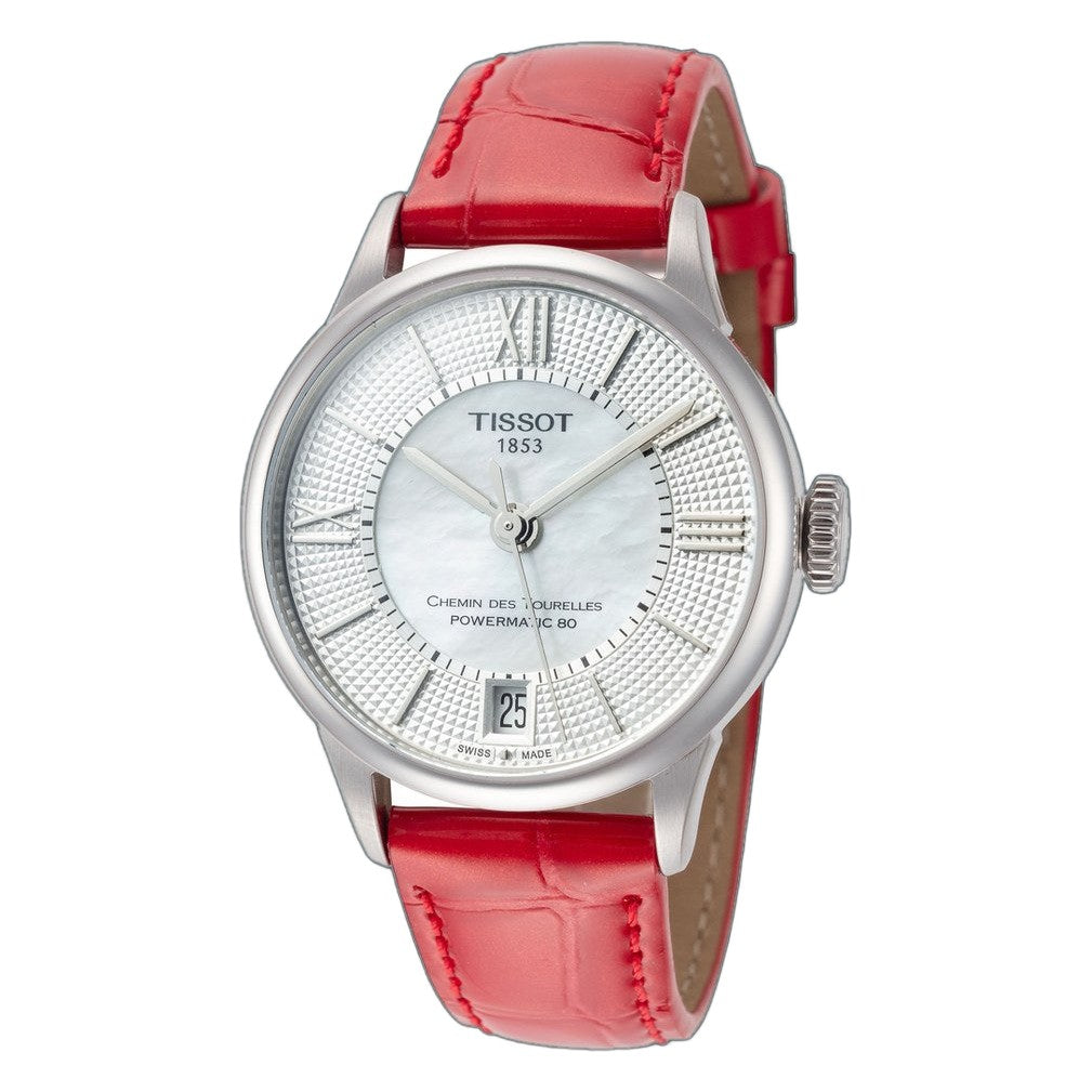 Tissot T-Classic 32mm / White Mother-of-Pearl / Red | White Mother-of-Pearl Dial