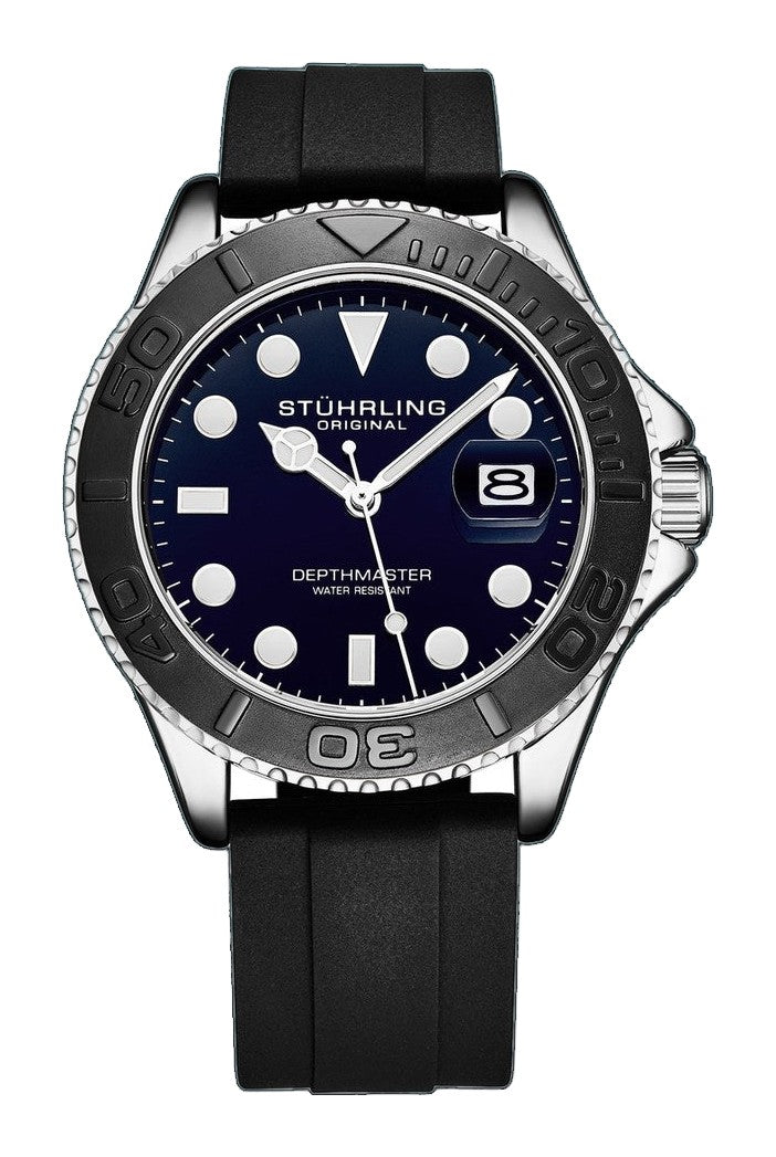 Depthmaster 4072 Midnight Blue Brass Dial/ Black Silicone Strap | Blue Dial