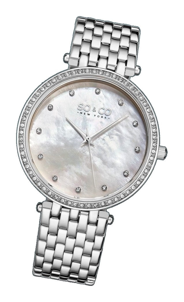Madison 5334 Silver Mother-of-pearl/ Silver Bracelet | MOP Dial