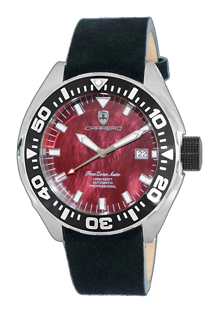 FreeZone-Auto Maroon / Black | Maroon Dial