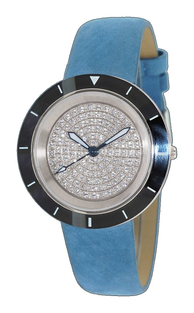 TOULON BLACK-SILVER / BLUE | Silver tone Dial