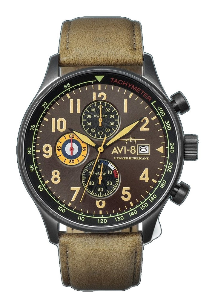 Hawker Hurricane Classic Chronograph Gray Dial / Leather | Gray Dial