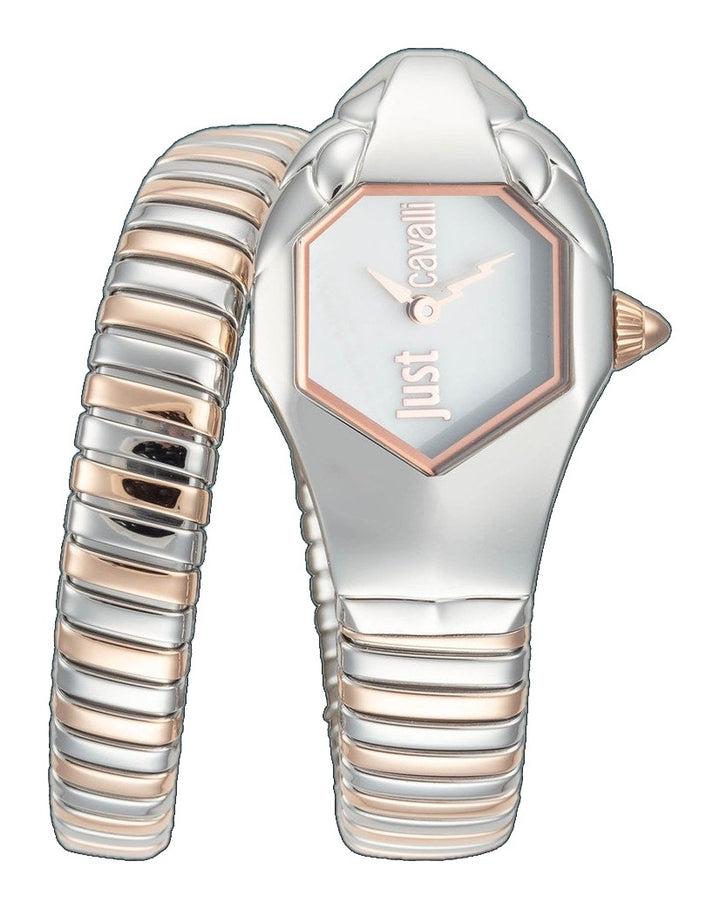 Signature Snake 22mm / White / Silver | White Dial