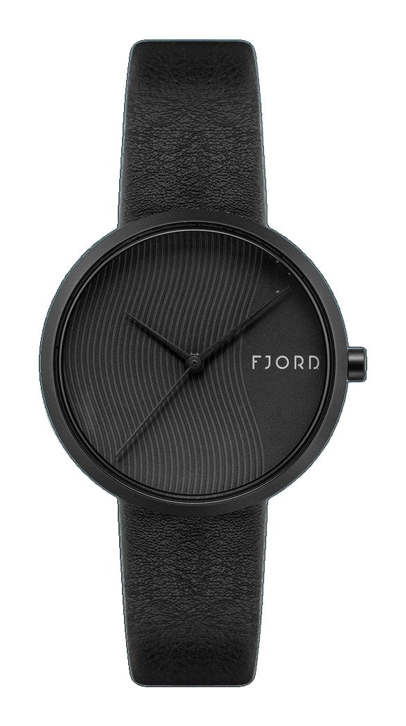Laurens Black / Leather | Black Dial