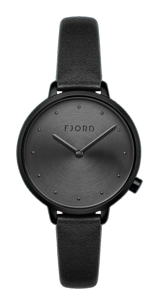 Ripple Black / Leather | Black Dial