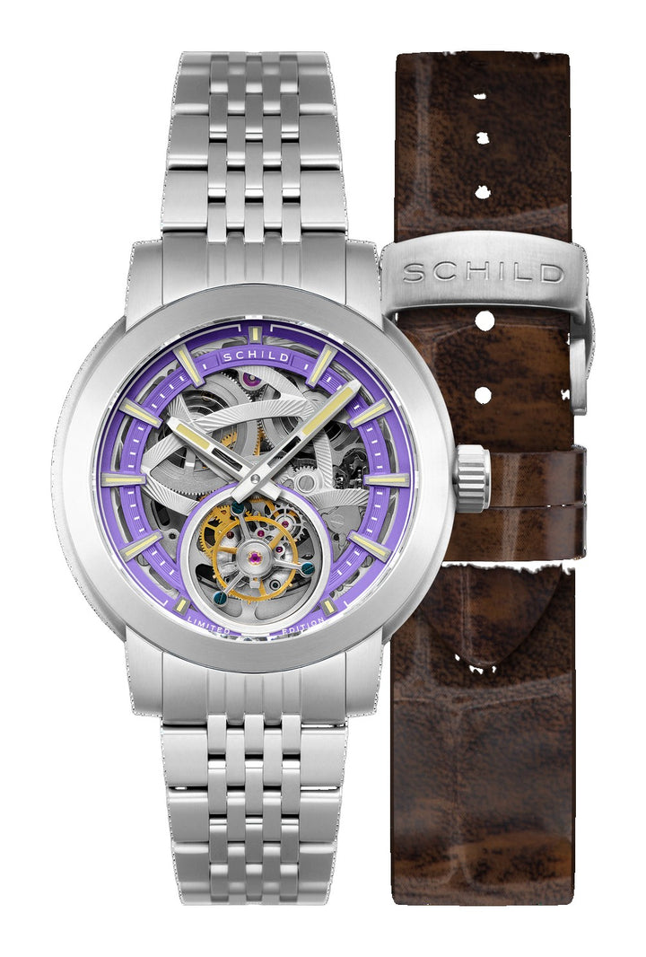 Heinrich Tourbillon Limited Edition Purple / Stainless Steel | Purple Dial