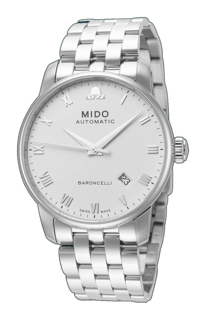 Baroncelli 38mm / White / Silver | White Dial