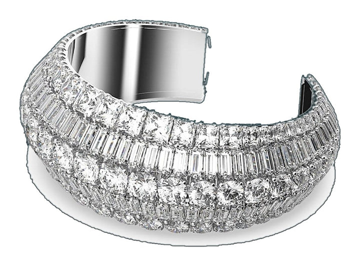 Hyperbola White / Rhodium-Plated