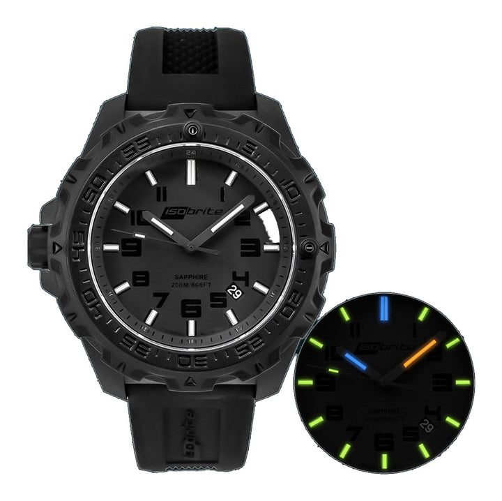 Eclipse w/ 9:00 crown T100 Tritium | Black Dial