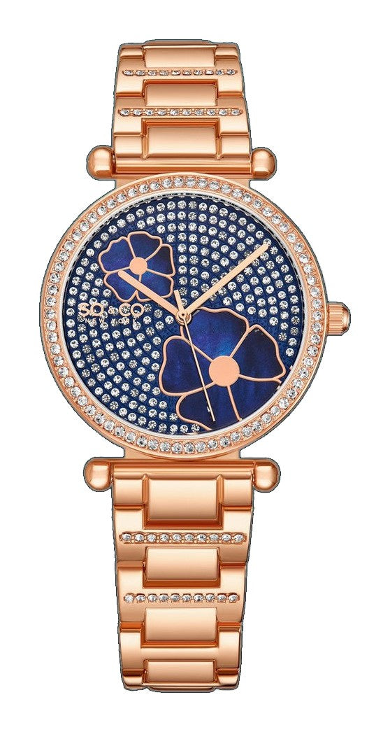 Madison Rose Gold/Stainless Steel | Blue Dial